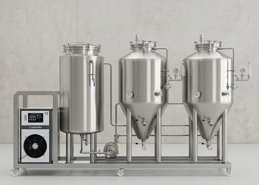 Hệ tank lên men 200L (áo glycol + máy lạnh)