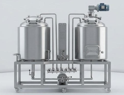 Hệ thống nấu bia 300L/mẻ trọn bộ (2 nồi · 4 tank 300L)