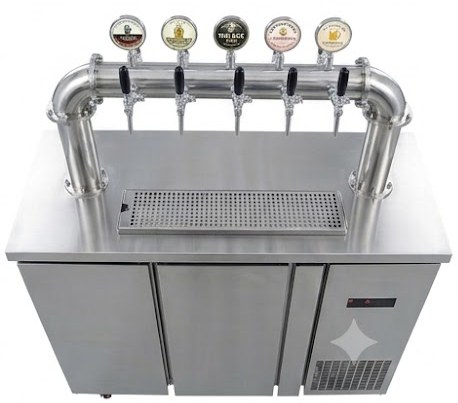 Quầy tủ bia tươi inox 4 – 12 keg