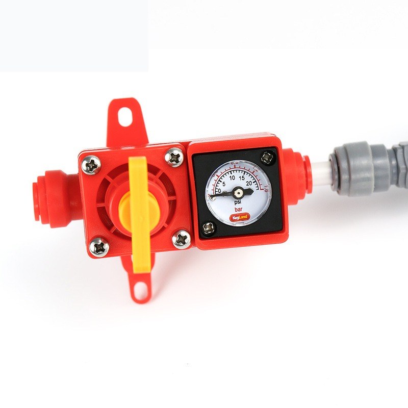 Bộ giữ áp lên men (van xả áp chỉnh được + đồng hồ · Ball lock)